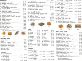 Nami Sushi menu