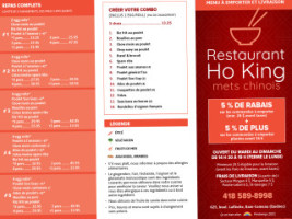 Buffet Ho-king menu