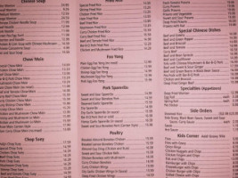 Polly's Cafe menu