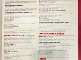 Boston Pizza menu