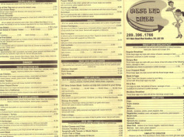 West End Diner menu