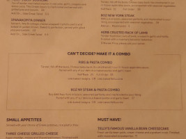 Telly's Grill menu