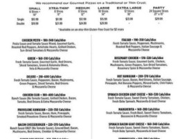 Pizzaville Inc menu