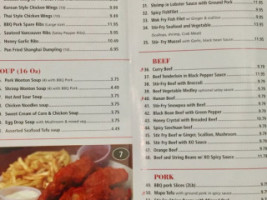 Bayview Wok Chinese menu