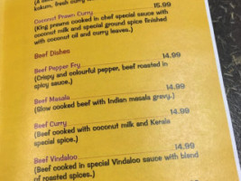 The Coconut Finest South Indian Cuisine menu