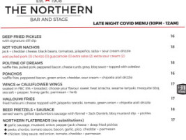 The Northern And Stage menu