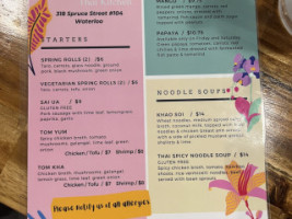 Mimo Thai Kitchen menu