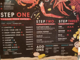 The Captain's Boil menu