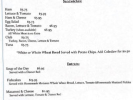 North Street Cafe menu