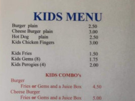 Summer Shack Drive Inn menu