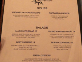 Illuminaté Restorante Steakhouse, Seafood, Italian menu