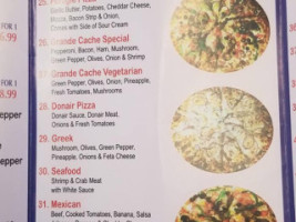 Grande Cache Pizza menu