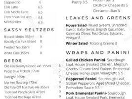 Sasquatch Mountain Resort menu