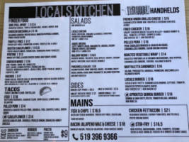 Locals menu