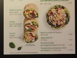 Subway menu