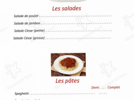 Ma Cabane menu