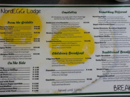 Nordegg Lodge menu