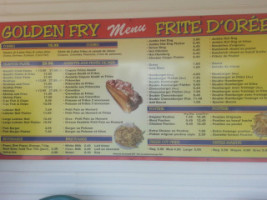 Golden Fry menu