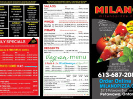 Milano Pizzeria menu