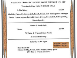 Qu'appelle Bar Grill (family Restaurant) menu