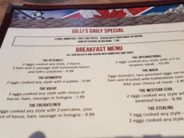 Gilli's menu