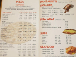 Gk's Pizza menu