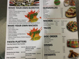 Mumma's Burritos (huron Church Rd) menu