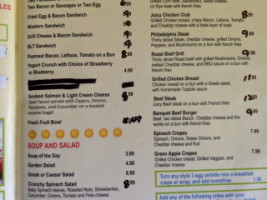 The Green Apple Cafe menu