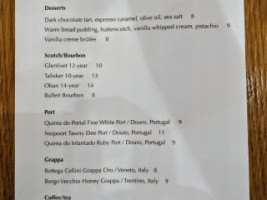 Passero menu