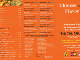 Chinese Flavor menu