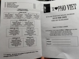 Pho Viet menu