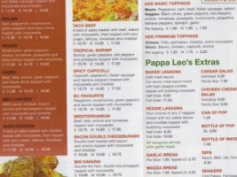 Pappa Leo's Pizza menu