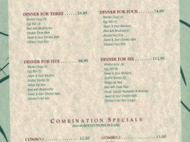 Paul Wong Fine Chinese Cuisine menu