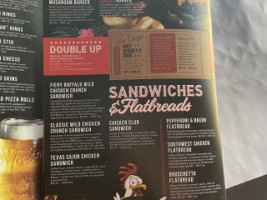 Wild Wing menu