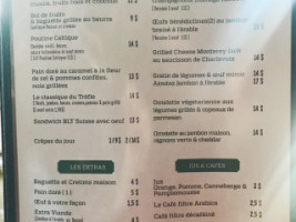 Le Trèfle Taverne Irlandaise menu