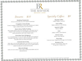 The Bayside Oceanfront Resort menu