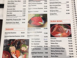 Mika Sushi menu