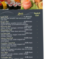 Chiba Sushi menu