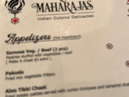 Urban Maharajas menu