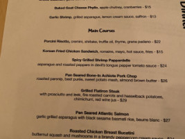 The Berwick Bistro And Lounge menu