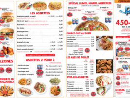 Rivière Pizza menu