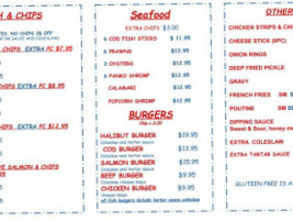 Turtle Island Fish Chips menu