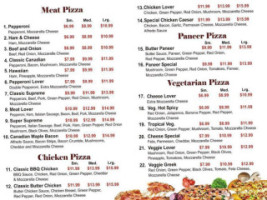 Super Bite Pizza menu