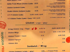 The Chicken menu