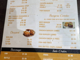 Alibaba Kabob House Inc menu