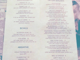 Fat City Blues menu