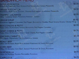 Faema Caffe menu