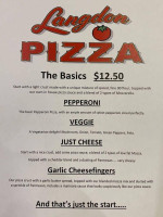 Langdon Pizza menu