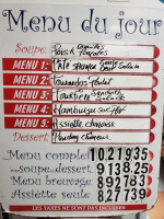 Chez Jozanne menu