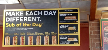 Subway menu